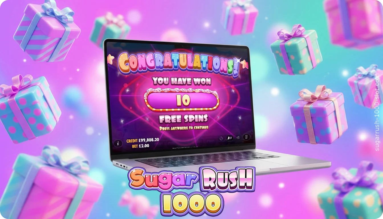 Sugar Rush 1000 offers various bonuses, including cascades, multipliers, free spins, and a bonus buy feature